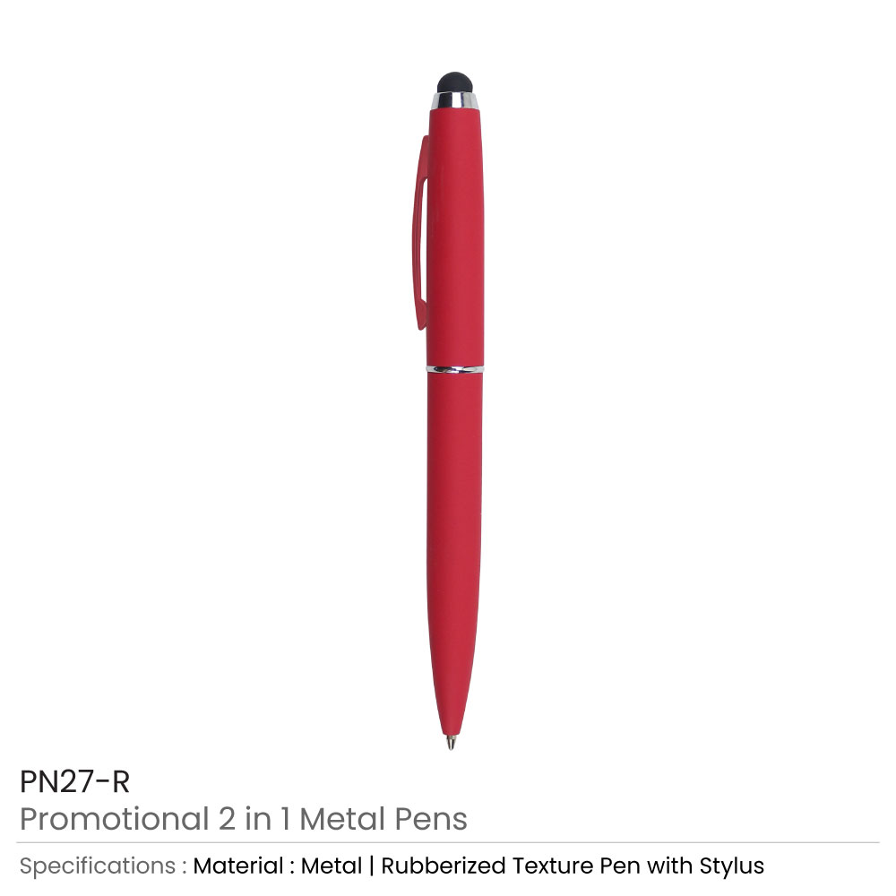 Stylus Metal Pens Rubberized & Twist-action thumbnail