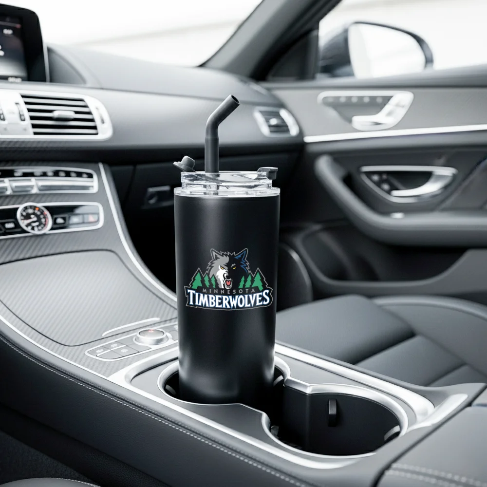 Double Wall SS Tumblers with Transparent Lid & Metal Straw – 500ml